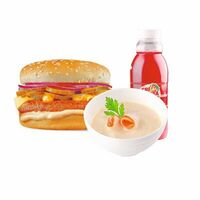 Бизнес-ланч с бургером в Три соуса