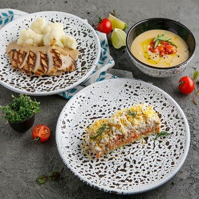 Суп и горячее в Баклажан в ТЦ 