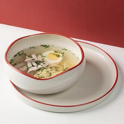 Куриный бульон с лапшой и яйцом в Коржов по цене 450 ₽
