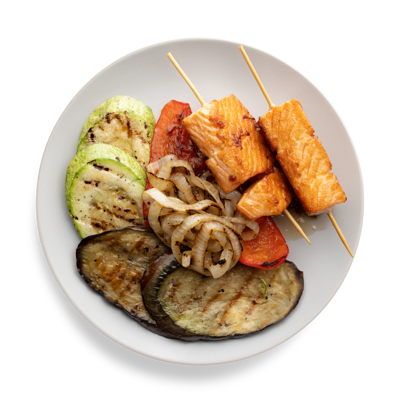 Шашлычок из лосося с овощами гриль в Готово китчен по цене 438 ₽