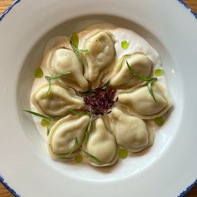 Пельмени из щуки с пряной сметаной в Adriatica по цене 620 ₽