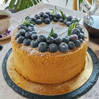 Торт Медовик с ягодой в Моне