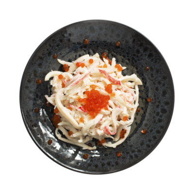 Салат из кальмаров с красной икрой в Азбука Вкуса Экспресс Меню по цене 398 ₽