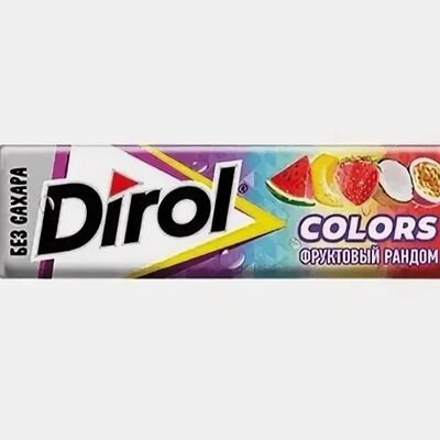 Жевательная резинка Dirol Colors Фруктовый рандом в КофеНямия по цене 135 ₽