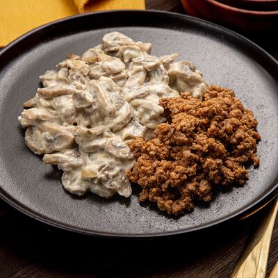 Грибной жюльен с мясным фаршем в Папины блины по цене 432 ₽