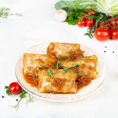 Голубцы с мясом в томатно-овощном соусе в У Палыча. С пылу, с жару! по цене 564 ₽