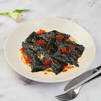 Равиоли с креветками в Круассан-кафе