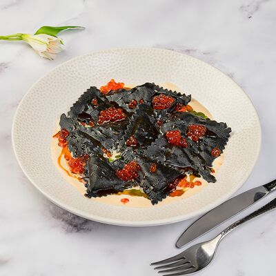 Равиоли с креветками в Круассан-кафе по цене 680 ₽