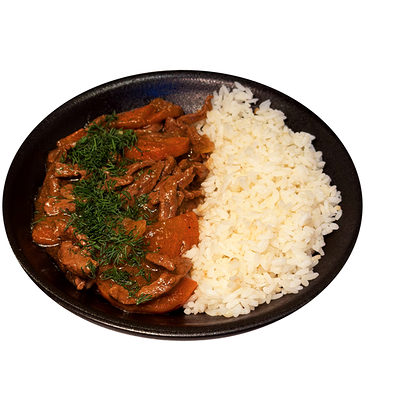 Гуляш с рисом в Хан Буз Бердск Ленина 41А по цене 399 ₽