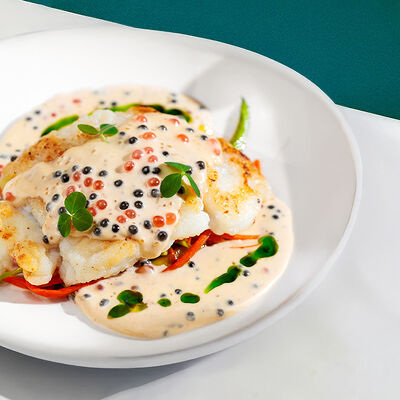 Треска в икорном соусе в Вартазия по цене 1120 ₽