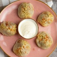 Манты с тыквой и говядиной в Seker
