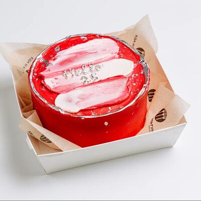 Бенто-торт Красный с серебром в Горький 1932 по цене 2100 ₽