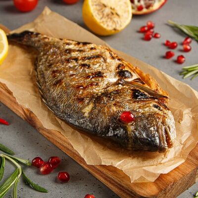 Дорада с запеченным картофелем в Шашлык Хауз по цене 690 ₽