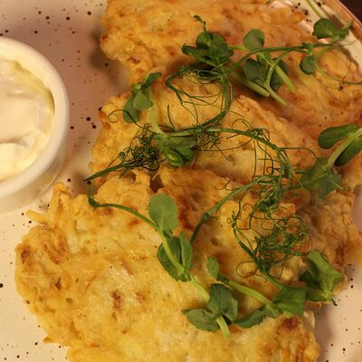 Драники картофельные со сметанойв 801 по цене 380 ₽