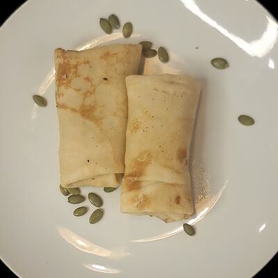 Блинчики с сыром и ветчинойв Рябина kitchen по цене 180 ₽