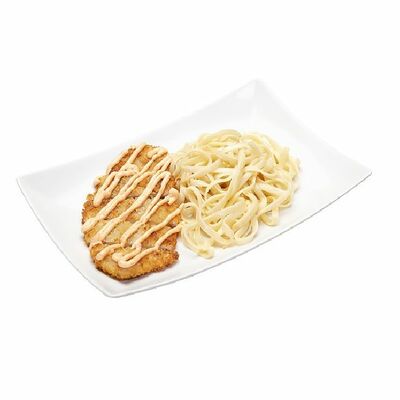 Шницель из цыпленка с лапшой в СушиWok по цене 184