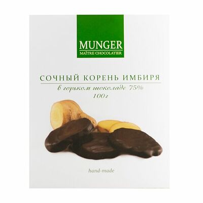 Цукаты Munger Chocolatier имбиря в горьком шоколаде в Азбука Вкуса Экспресс Меню по цене 279 ₽