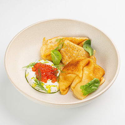 Блины с красной икрой и сметаной в Южанин по цене 149000 сум