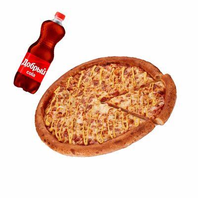 Сырный цыпленок 25см и добрый кола 0,5л в Велопицца по цене 781 ₽