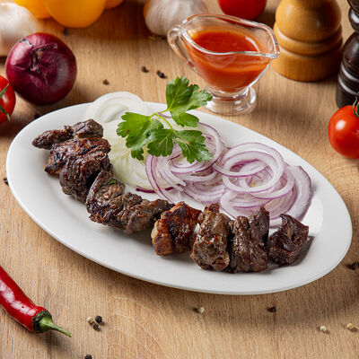 Шашлык из мякоти говядины в Км-халяль по цене 356 ₽