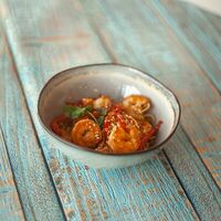 Рисовая лапша с креветками в Balance cafe