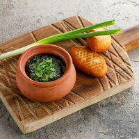 Сотолия из свежего шпината и мацони с мчади в Хочу харчо