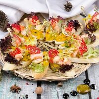 Брускетта с креветкой шримп в All Canape