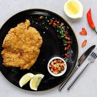 Шницель в Подъезд Вино Еда