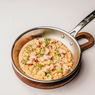 Фузилли с креветками в Клёво по цене 1470 ₽