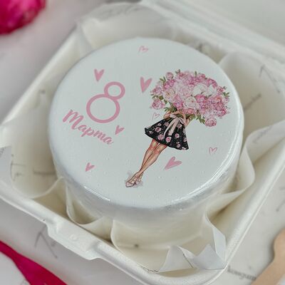 Бенто-торт 8 марта с девушкойв Tort4u по цене 1590 ₽