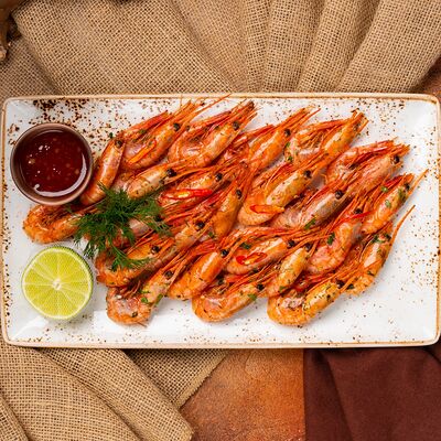Креветки жареные в Усадьба Банная по цене 1400 ₽