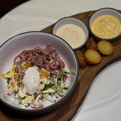 Окрошка с ростбифомв Мишка Бар по цене 600 ₽