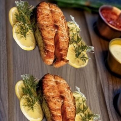 Стейк из семги на гриле в Мангал & Кебаб по цене 1050 ₽