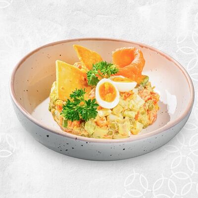 Оливье с лососем в Река Море по цене 595 ₽