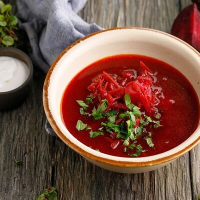 Борщ с фасолью в Баклажан в ТЦ 