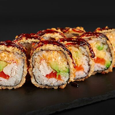 С лососем и крабом Темпура в Суши муши по цене 449 ₽