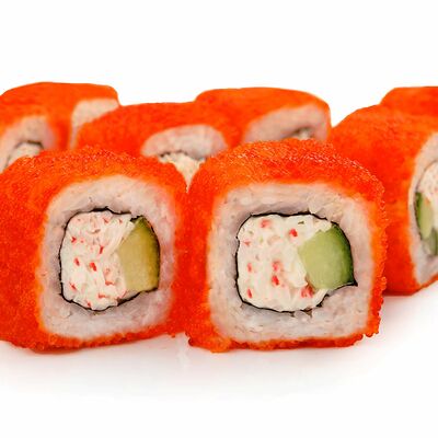 Ролл Калифорния в икре масаго в Miyaki Sushi по цене 419 ₽