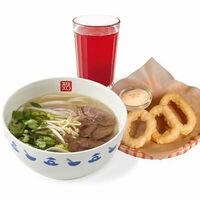 Комбо №4: Суп на выбор, Кольца Кальмара (3 шт.), Морс в ДЕД ХО