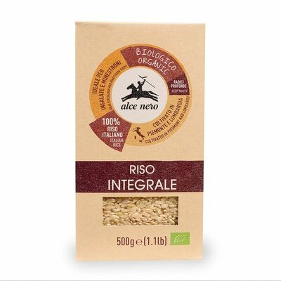 Рис Baldo коричневый нешлифованный Био, Alce Nero, Италия в Азбука Вкуса Экспресс Меню по цене 567 ₽