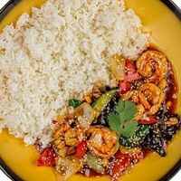 Креветки Гунбао с рисом в Китайка