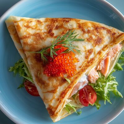 Блин с рыбкой и икрой в Mистер Блин по цене 675 ₽