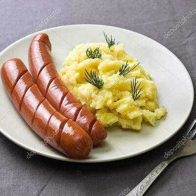 Пюре с молочными сосисками в Бакинский Chef по цене 345 ₽