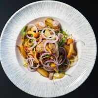 Салат с языком и маринованными опятами в Дача