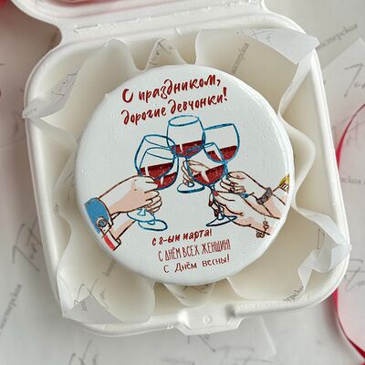 Бенто-торт с бокалами на 8 марта в Tort4u по цене 1590 ₽