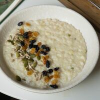 Каша рисовая с яблоком, грушей и корицей в Просвет