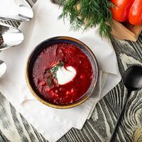 Борщ по-ленинградски с говядиной в Линдфорс