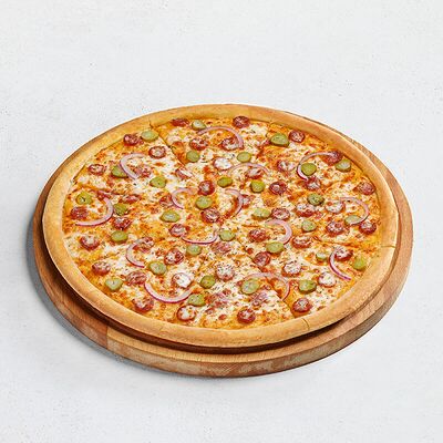 С охотничьими колбасками большая в ПиццаФабрика по цене 780 ₽