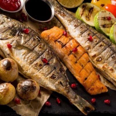 Ассорти Шашлыков из рыб с овощами в Пхали по цене 4190 ₽