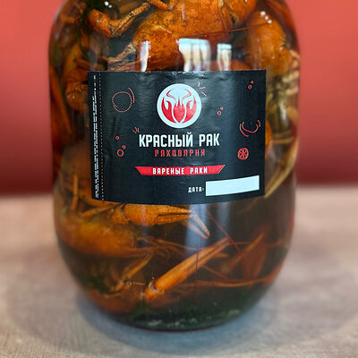 Раки вареные крупные в подарочной банке в Red Раки по цене 4860 ₽