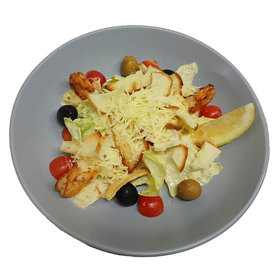 Салат Цезарь с тигровыми креветками в Академия по цене 600 ₽